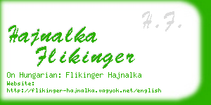 hajnalka flikinger business card